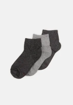 Anna Field Lurex Socks 3 Pack - Sokken - Grey/Black