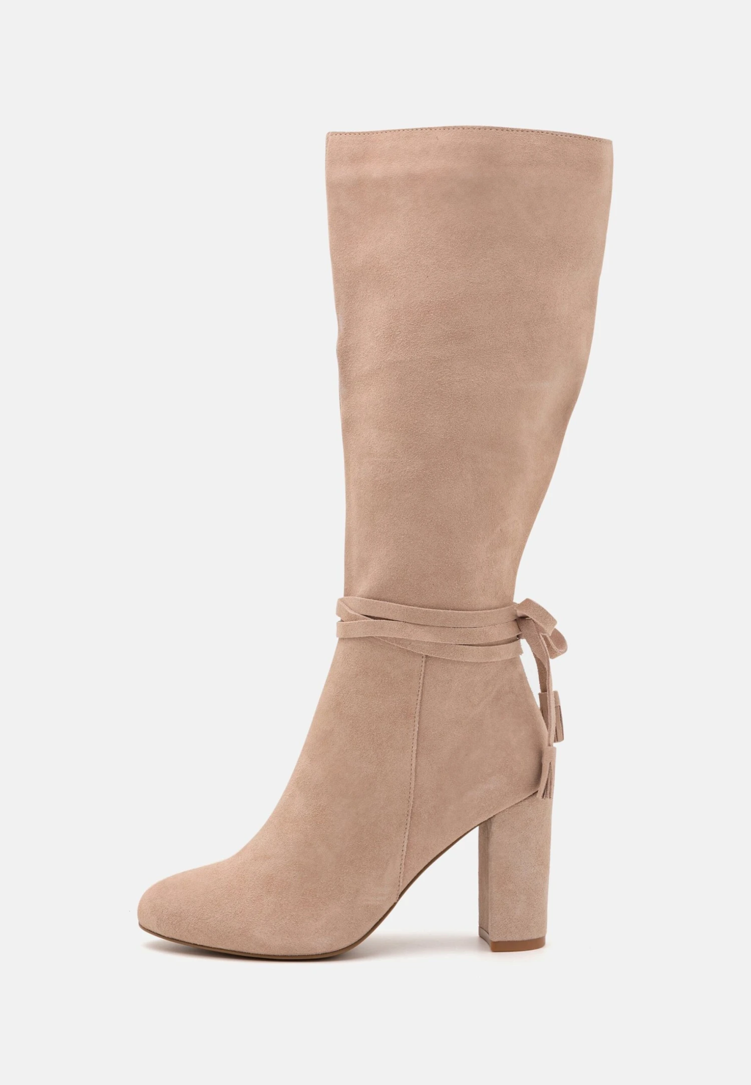 Leather - Laarzen Met Hoge Hak - Beige 2 Leather - Laarzen Met Hoge Hak - Beige - Afbeelding 2