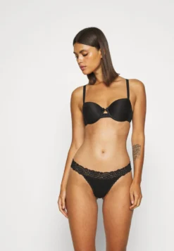 Anna Field 30 Anna Field 10Pp Cotton And Lace Thong - String - Black